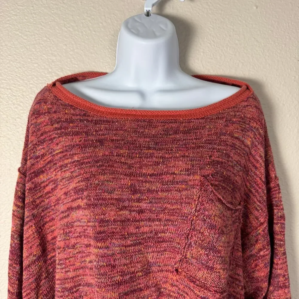 free people | prism pullover chunky boho women's fringe sweater sz M